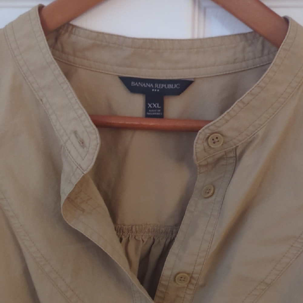 Banana Republic Women's Khaki Shirt Dress